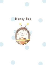 Bee hedgehog -blue- dot