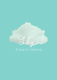 シンプルなミントグリーンの空