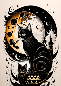 halloween cat 2127B4