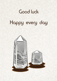 White crystal pillar good luck