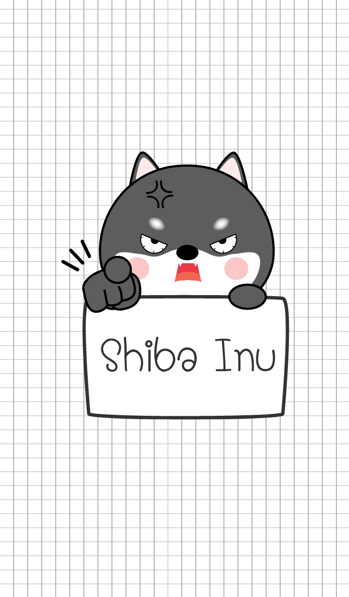 Simple Angry Black Shiba Inu (jp)