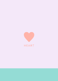 Simple Heart / Blue Ivory & Pink Purple