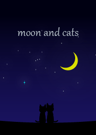 moon and cats