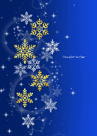 Fortune up Gold Snow Crystal Blue