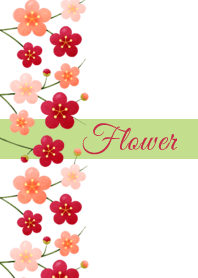 Flower 005-2 (Plum blossoms/White/LGR)