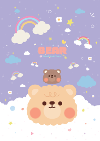 Teddy Bear Sky Rainbow Sweet