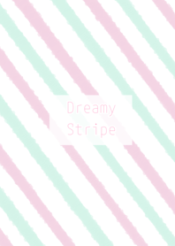 Dreamy Stripe: pink and green for Japan