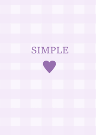 大人のシンプルハート -check purple-