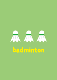 three badminton shuttle green