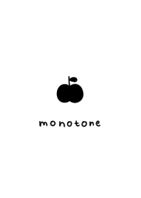 モノトーン。りんご。シンプル。