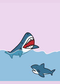 Shark Day02 on light purple