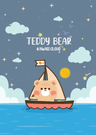 Teddy Bear On The Sea Sailing Boat