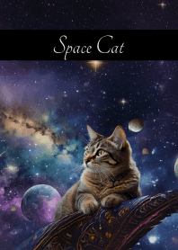 Space Cat on black