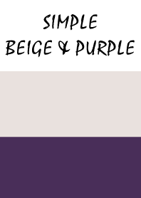 Simple beige & purple.