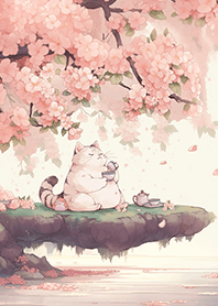 在仙島喝茶小憩的仙貓❤