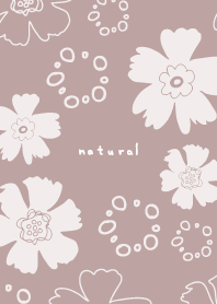 Natural Flower and circle Deep Pink