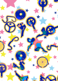 Cute bicycle parts (blue)