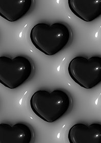 black and darkgray heart theme