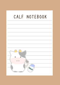 CALF NOTEBOOKj-CAFEMOCHA COLOR