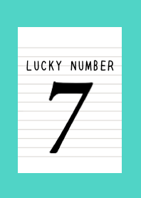 LUCKY NUMBER 7 NOTEBOOKj-EMERALD GREEN
