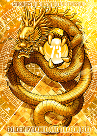 Golden pyramid and dragon god Lucky 73
