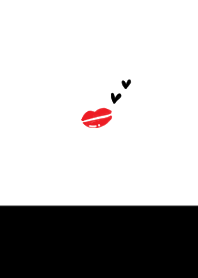 Kiss mark and heart.
