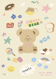 Honey bear and sweets