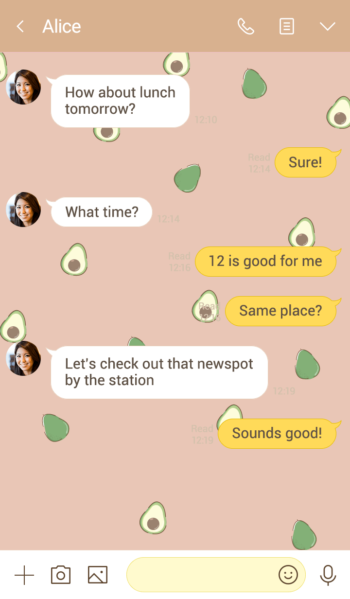 avocado minimal peach (simple ver.)