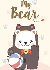 Bear love Cat.(Purple Ver.)
