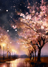 美しい夜桜の着せかえ#2140