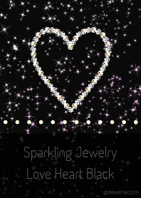 Sparkling Jewelry Love Heart Black