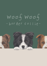 Woof Woof-Border Collie-DUSTY DARK GREEN