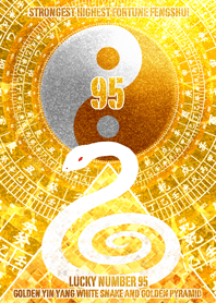Golden Yin Yang and white snake 95
