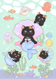 Black cat mermaid 5