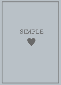 SIMPLE HEART -black gray-
