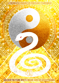 White snake and golden YinYang Lucky 49