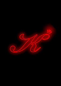 Neon Initial K / Red
