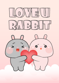 Grey & Pink Rabbit With Love Theme