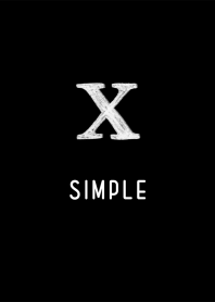 simple initials X dark