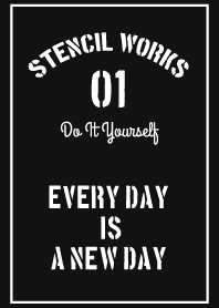 カフェ風ステンシル