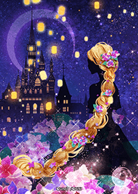 ラプンツェルと月夜の紫陽花
