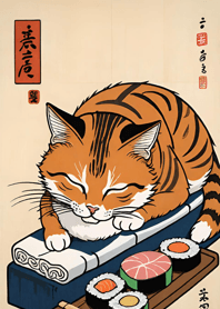 浮世絵 ミャオミャオ猫 2728c1