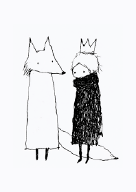 Winter whispers with a black scarf.