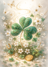 Lucky Golden Clover 001