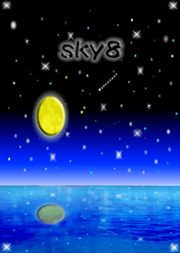 夜空8(幻想的な月夜)