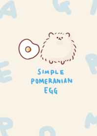simple pomeranian fried egg beige.