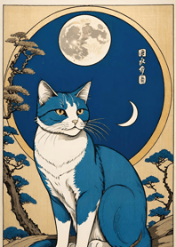Cat under the Moon 906F09