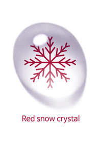 Red snow crystal