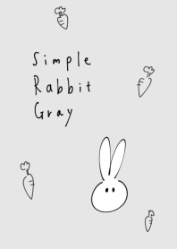 シンプル うさぎ グレー