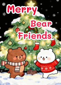 Merry Bear Friends(black)